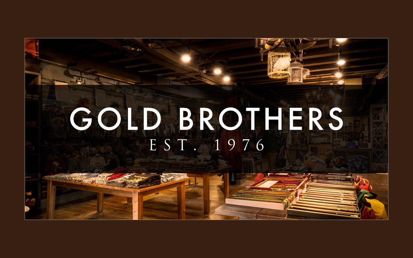Gold Brothers hero thumbnail showing the retail interior with branded wordmark over the shop display.